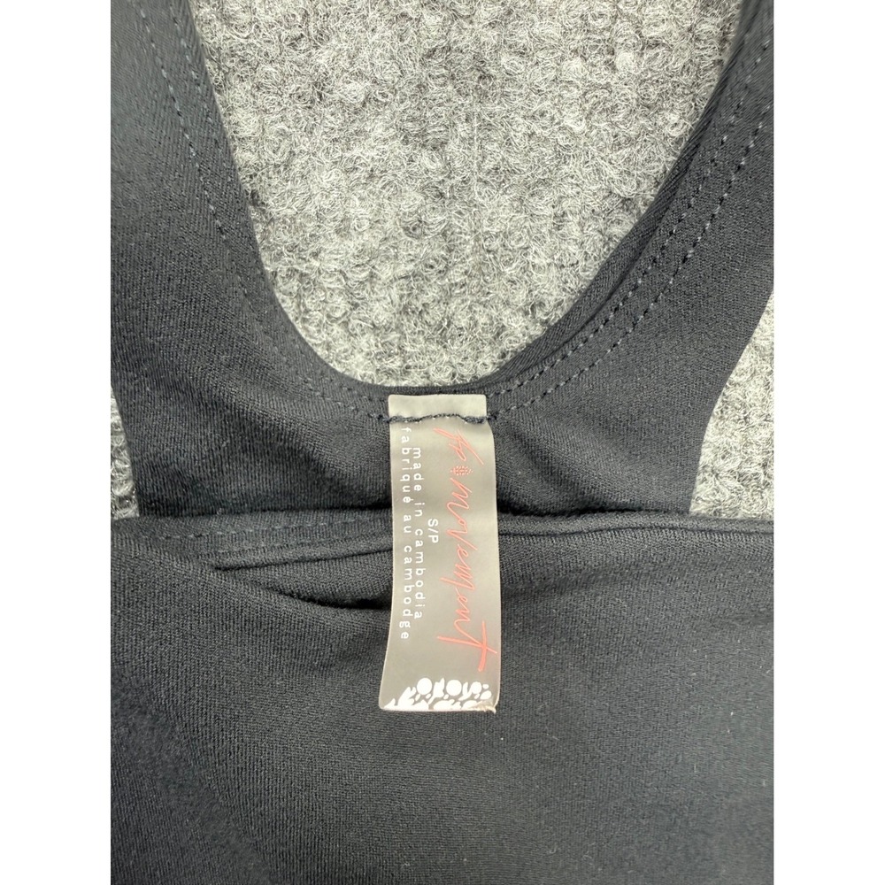 Free People Movement Womens Black Double Strap Racerback Sports Bra Size Small - Picture 3 of 5
